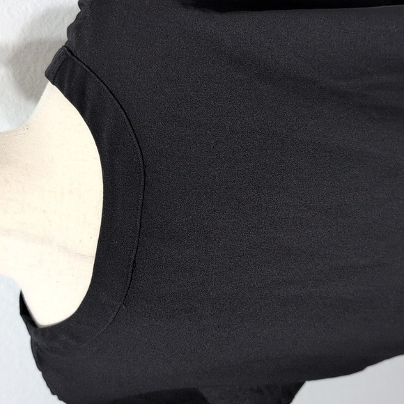 Banana Republic Black V-Neck Blouse Boxy Drapy Oversize Slouch Business Casual - Picture 6 of 9